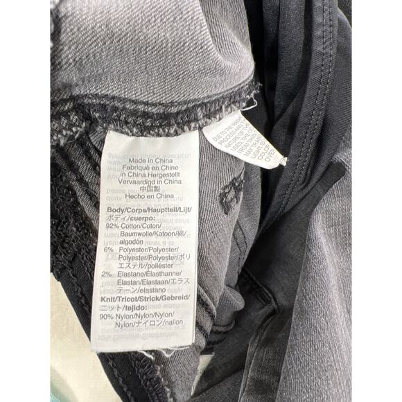 Madewell Maternity Over-the-Belly Skinny Leg Denim Jeans Black Sea Distressed 25 - Picture 7 of 10